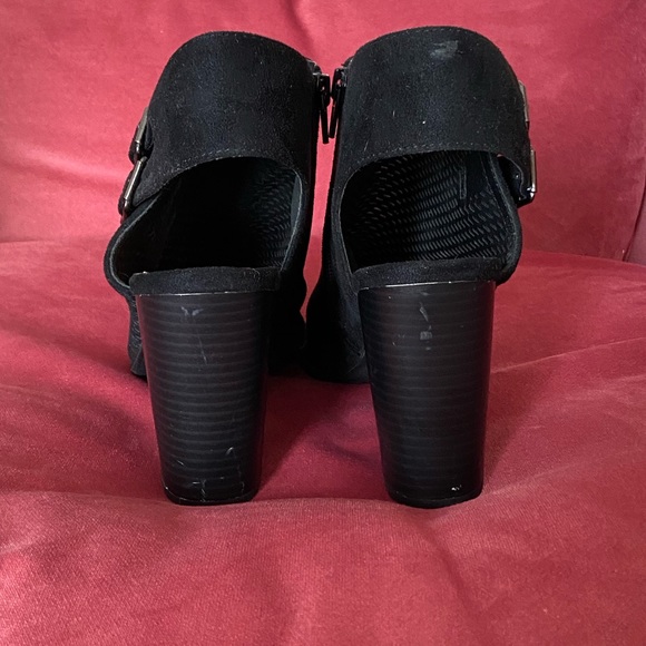 (SOLD) Black Soda vegan ankle heels - Picture 2 of 5